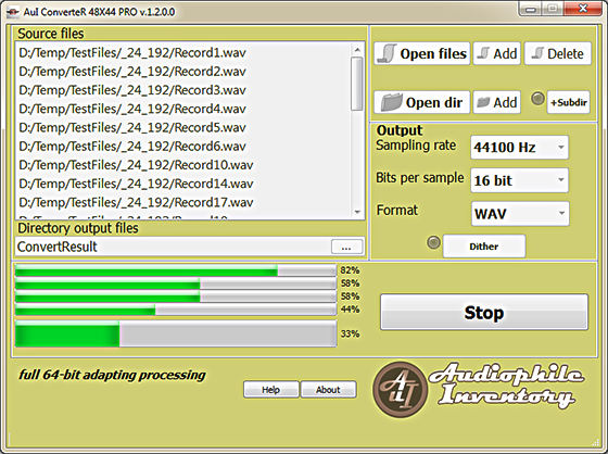 Audiophile Inventory sample rate ConverteR 48x44 v.1.1